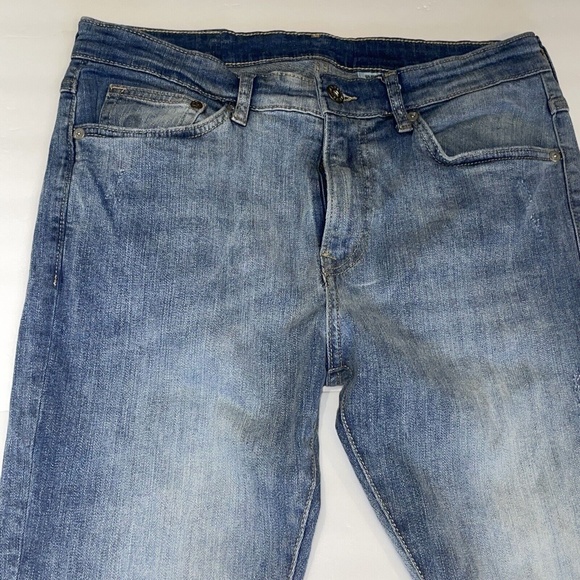 & Denim Jeans H&M Womens Size 32/32 Jeggings Distressed  Stretch Super Skinny - Picture 4 of 9
